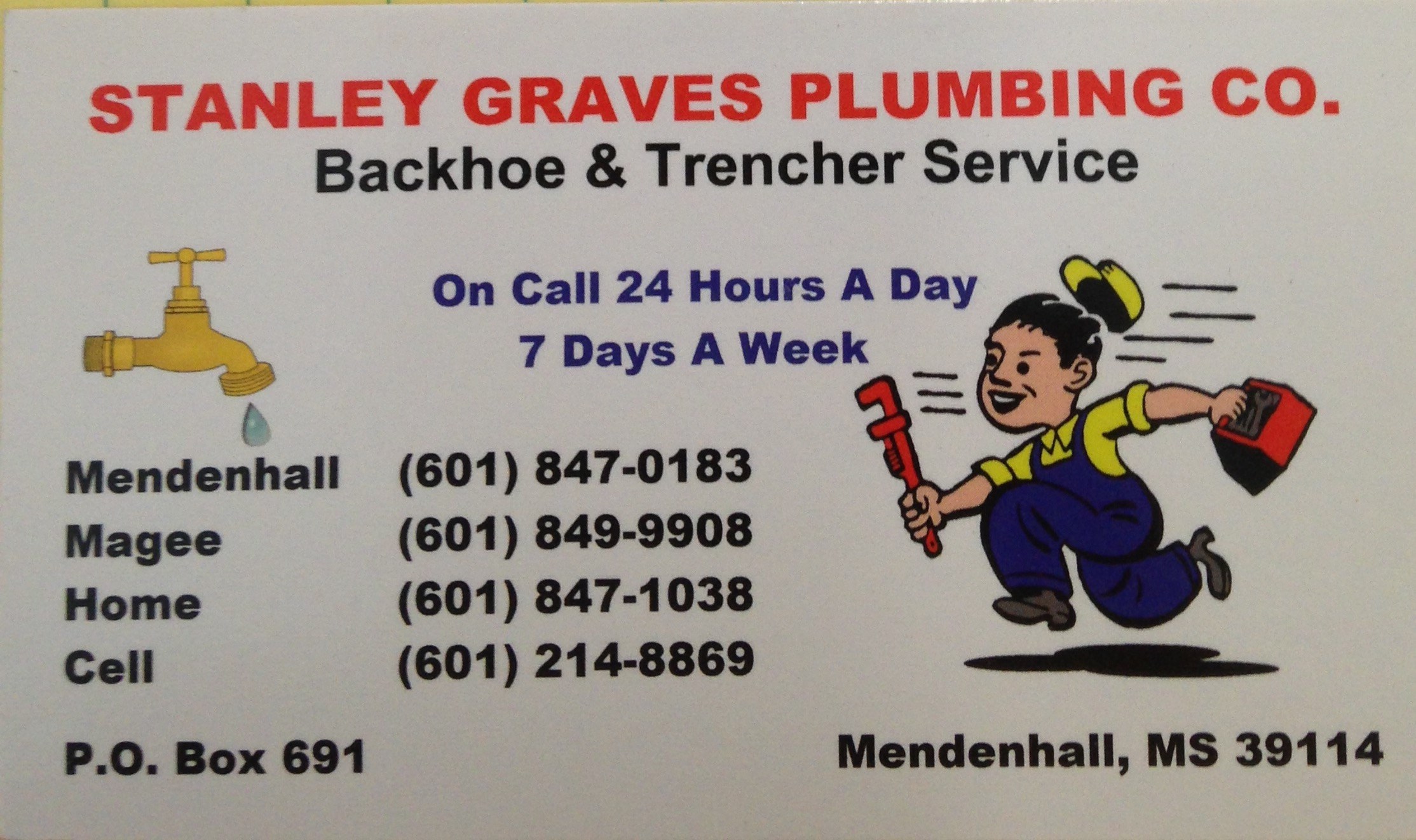 stanley graves plumbing Reviews Mendenhall, MS Angie's List