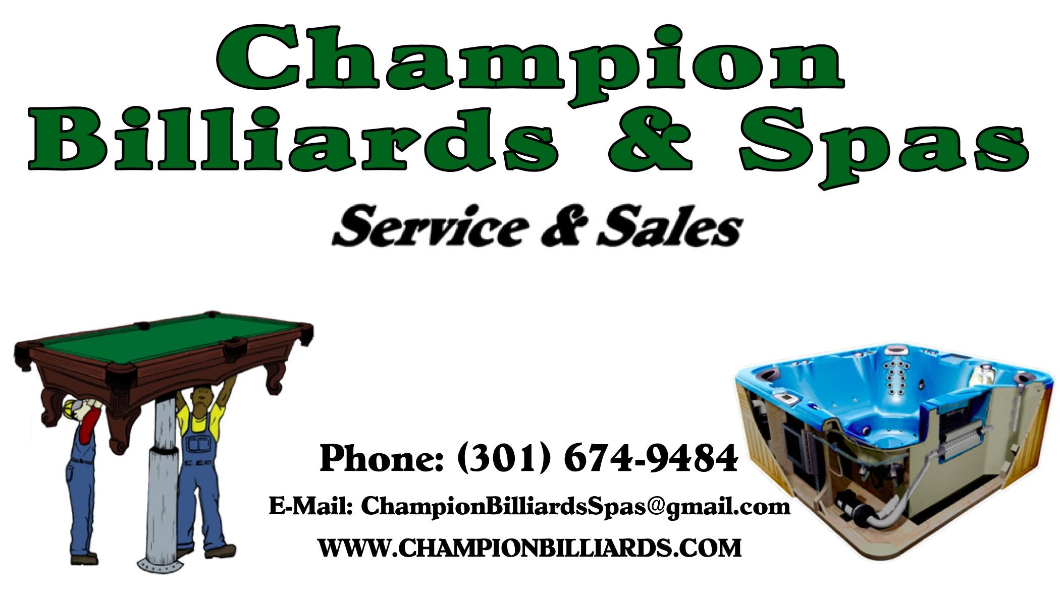 Champion Billiards & Spas, Services & Sales LLC Reviews Rockville, MD